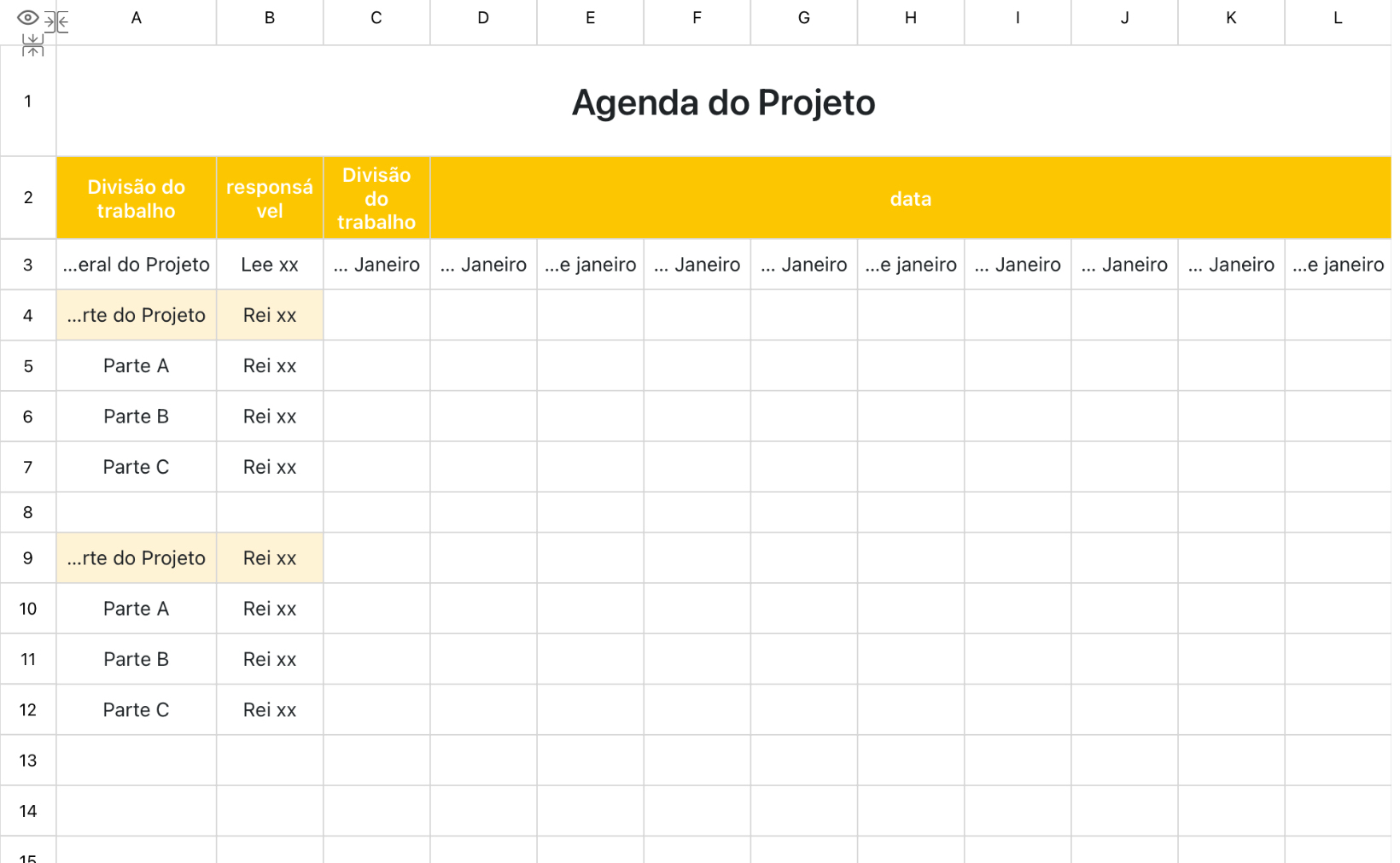 Agenda do Projeto